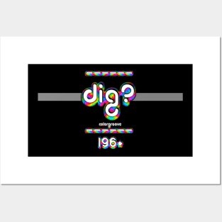 Dig? 1960 ColorGroove Retro-Rainbow-Tube nostalgia (wf) Posters and Art